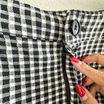 Maeve Anthropologie Gingham Slim Ankle Pants Black White Size 14 Photo 4