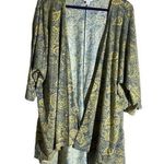 LuLaRoe Women's  Lindsay Duster Kimono Blue Yellow Paisley Size Medium NWT #2339 Photo 0
