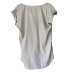 EXPRESS  Women's Polka‎ Dot Top Blouse Gold Zipper Detail Short Sleeve Photo 1