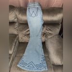 Wrangler Retro Embroidered High Rise Trumpet Flare Jeans Photo 2
