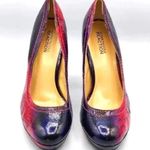 Kenneth Cole Reaction Purple Pink High Heel Pumps Chunky Platform Women Size 7.5 Photo 2