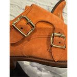 The Office Of Angela Scott Mr. Colin Soft Coral Suede Monkstrap Shoe W 38/ 8 Rar Orange Photo 8