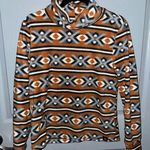 Mountain and Isles Mockneck Fleece Pullover Orange Photo 2