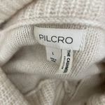 Pilcro Anthropologie  Asymmetrical Cashmere Cardigan Women L Ivory Button Sweater Photo 2