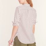 J.Crew Striped Classic Fit Boy Shirt Button-Up Shirt Pink and White Size 6 Photo 1