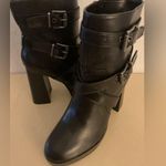 Vince Camuto women black leather platform Coliana heel boots Size 8 Photo 6