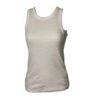 J.Crew White Ribbed Tank Top Womens Sleeveless Knit Shirt Cotton Blend Size S Photo 5