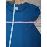 Free People  We The Free Raw Edge Tunic Top S Navy Blue Crushed Cotton Swing Photo 4