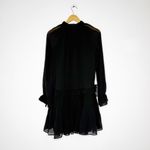 Rebecca Minkoff Willa Black Long Sleeve Ruffle Dress XS Revolve Photo 1