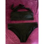 BODEN Santorini Bikini Set Two Piece Swimsuit Size 6 and 4 Black Small S Halter Photo 2