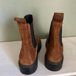 STAUD  Dutch Chelsea Boots Brown Suede with White Stitching Photo 8