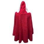 Christmas Poncho Womens Santa Claus Holiday Sweater Size‎ OSFM Hooded Red Size undefined Photo 3