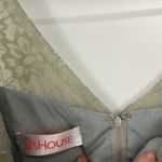 JJ's House New Size 4 Silver Gray V-Neck Lace Cocktail Bridesmaid Formal Dress Photo 5