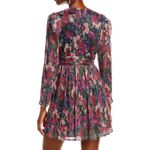 AQUA  Floral Print Long Sleeve Mini Dress‎ Party Cocktail Photo 2