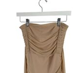 Nookie Zen Mini Dress Nude Ruched Mesh Party Cocktail Event NEW Womens Medium Photo 3