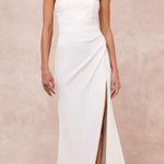 Lulus Refined Glow White 3D Embroidered Sequin Strapless Maxi Dress Size S Photo 0