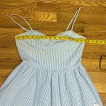 Lilly Pulitzer  Womens 6 Cotton Blue White Striped Flower Bow Backless Mini Dress Photo 3