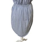 Japna  | 100% Cotton Beach Dress Blue Stripe with Pockets Tie Waist Size Small Photo 5