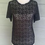 ZARA Trafaluc Sheer Lace Short Sleeve Top Photo 0