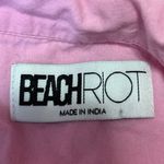 Beach Riot Alexa Women's Pink Pocket Long Sleeve Button Down Shirt Top Size M Photo 2