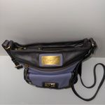 Americana by Sharif Medium Purse Blue Pebbled Leather Crossbody Shoulder Bag NWT Purple Photo 4