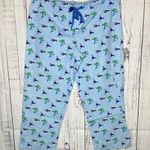 Faded Glory  NWT Sz 2X Blue - Bird Print Organic Convertible Lounge Pajama Pants Photo 0