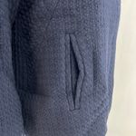 Talbots  Jacket US 6 Womens Blue Cotton Basketweave 3/4 Sleeve Zip Up w/ Pockets Photo 6