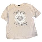 Zutter Distressed "Stay Wild" Daisy Graphic T Photo 0