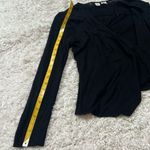 Artisan NY  Linen Long Sleeve Solid Black Casual Open Cardigan Medium Lightweight Photo 4