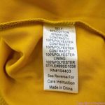 Altar'd State NEW mustard yellow lace dress with ruffle neck , M Photo 15