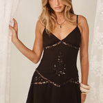 Princess Polly  Jesenia brown sequin mini dress Photo 0