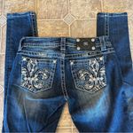 Miss Me Fleur De Lis Signature Skinny Designer Denim Jeans 26 Photo 2