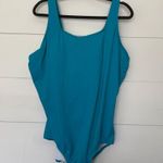 Lands End Women’s 24WL Blue One Piece Swim Beach Pool Ocean Plus Size Size 24 Photo 0