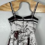 Hot Topic  Dress Medium Floral Music Corset Pinup Goth Fairy Grunge Whimsigoth Photo 5