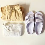 Vintage Land's End Light Yellow High Waisted Straight Leg Pants Size 10 Reg EUC Photo 1