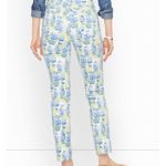 Talbots Slim Ankle Jeans - Watercolor Vases - NWT 14 Photo 1