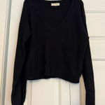 LA Hearts PacSun  Black V-Neck Cropped Sweater Photo 0