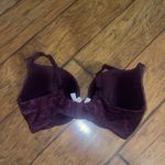 Victoria's Secret Deep Purple/burgundy Lace padded push up bra underwire 36DD Photo 4