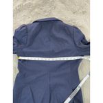 Banana Republic Wool Blend Blazer Navy Blue Gold Button Puff Sleeve Sz 12 Career Photo 4