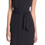 Kate Spade New York Villa Crepe Black Cap Sleeve V Neck Wrap Dress Size Black Size 0 Photo 0