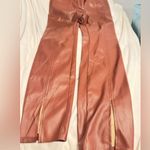 Jason Wu  Designer Faux Leather Front Slit Pants. Size Medium- see photos Photo 7
