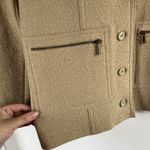 Talbots Jacket Women Petite S Fit M Alpaca Wool Button Beige Pocket Coat Cruise Photo 4