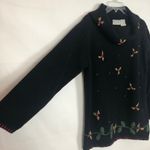Basic Editions Holiday Vintage Ramie Blend Cowl Neck Sweater Size L Black Size L Photo 4