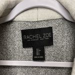 Rachel Zoe Wool Blend Striped Sweater Coat Blazer Jacket Size Sm Cream Gray Snap Photo 4