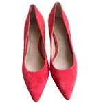 Boden Classic Suede Heels Hot Pepper Red Suede 37 Size 6 Photo 2