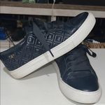 Tory Burch  NAVY BLUE MARION QUILTED LACE UP SNEAKERS SIZE  6 Photo 0