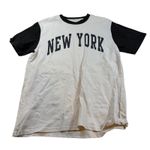 Brandy Melville Brandy‎ Melville New York Graphic Ringer T Shirt Black White Beige Photo 0