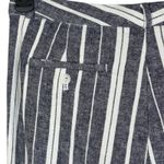 Banana Republic  SZ 12 Avery Ankle Pants Striped Linen Blend Stretch Pockets Photo 5