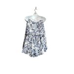 Altar'd State Altar’d State Blue and White Cold Shoulder Romper Photo 3