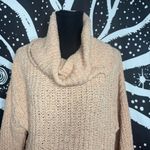 EXPRESS Soft Tan Cowl Neck Sweater Photo 1